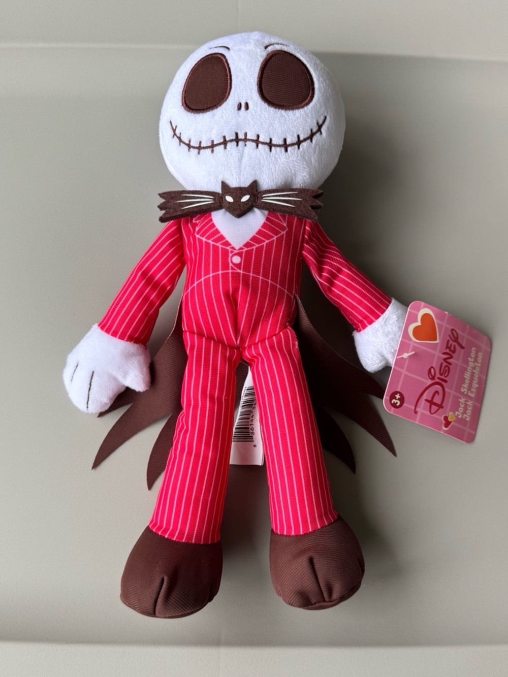 Disney Tim Burton's NBC Valentine Large Plush Jack Skellington